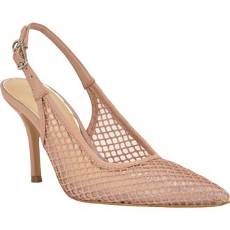 Guess Pandy Slingback Pointed Toe Pump in Light Natural at Nordstrom, Size 5.5