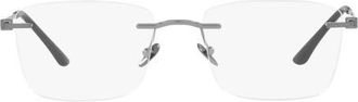 A|X Armani Exchange 55MM RECTANGLE in Matte Gunmetal/demo Lens at Nordstrom