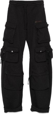 The Attico long faded track pants - Black