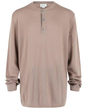 Brioni Cashmere Henley Sweater