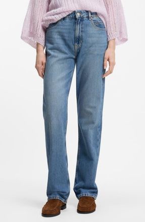 Boss Orange by Hugo Boss Ada High Waist Wide Leg Jeans in Open Blue at Nordstrom, Size 31 X 32