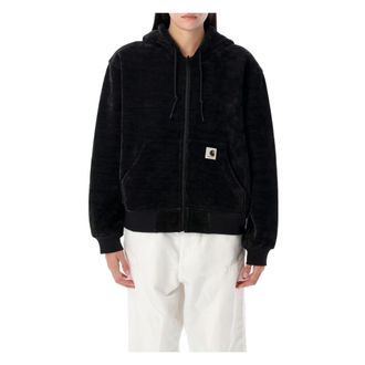 Carhartt Work in Progress Omkeerbaar Active Sweat Jacket - Dames - Vesten met rits - Zwart - S - Polyester - Hoodies & sweatvesten
