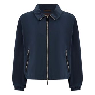 Moorer Bomber Jackets, female, Blue, Size: L Pevero