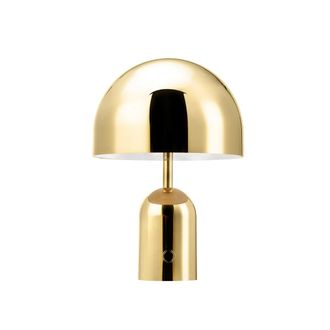 TOM DIXON Bell LED Tischleuchte mit Akku, gold