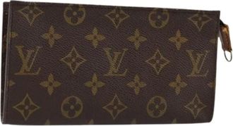 Louis Vuitton Pre-owned Clutches, female, Brown, Size: ONE SIZE Pre-owned Canvas Clutch