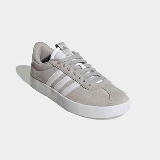 adidas Sneaker ADIDAS SPORTSWEAR VL COURT 3.0, Damen, Gr. 38,5, grau (grau two, ftwr wei&szlig;, silber metallic), Leder, Synthetik, Schuhe Sneaker, inspiriert vom