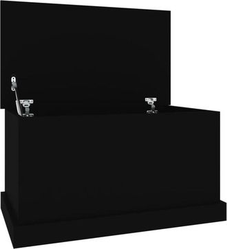 vidaXL Storage Box Black 70x40x38 cm Engineered Wood Vidaxl