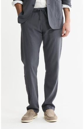 J.A.C.H.S. Linen Blend Drawstring Pants in Asphalt at Nordstrom, Size Xx-Large