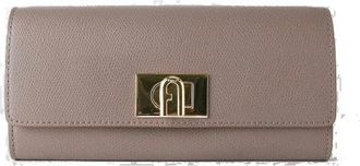 Furla Continental Portemonnee XL - Dames - Portefeuilles - Grijs - ONE Size - Leer - Accessoires