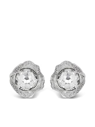 Oscar De La Renta crystal-embellished earrings - Silver