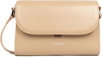 Lancaster Schoudertas met Metalen Sluiting - Dames - Schoudertassen - Beige - ONE Size - Leer - Tassen