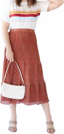 Paper Crane Tiered Ballerina Skirt In Floral Print