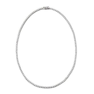 The Diamond Store 18KW Diamond Cluster Necklace 3.00ct H/Si