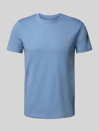 Polo Ralph Lauren Custom Slim Fit T-Shirt mit Label-Stitching in Blau, Gr&ouml;&szlig;e XXL