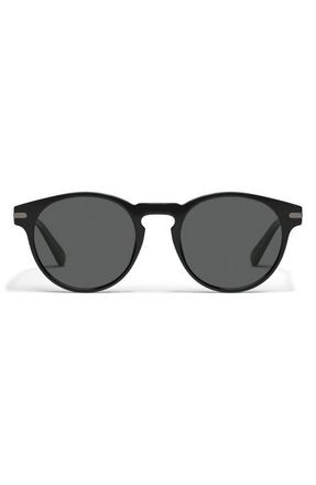 Quay 52mm Slow Mo Polarized Round Sunglasses in Black/Smoke Polarized at Nordstrom