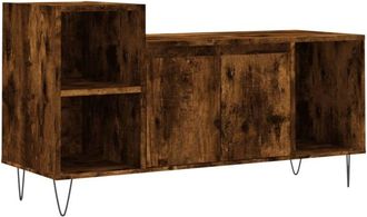 vidaXL Vidaxl - tv Cabinet Smoked Oak 100x35x55 cm Engineered Wood