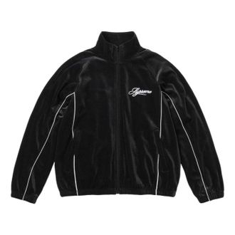 SUPREME SS26 Velour Mesh Track Jacket Black SUP-SS26-121-BLK