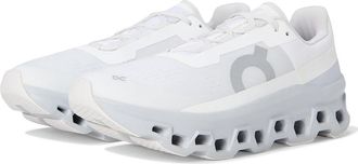 On Cloudmonster Mens Shoes White/Glacier : 11.5 M, Textile/Synthetic