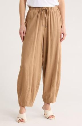 Max Studio Harem Linen Blend Pants in Mocha at Nordstrom Rack, Size X-Large