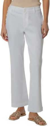 Kut from the Kloth Kelsey Fab Ab High Waist Ankle Flare Jeans in White at Nordstrom, Size 14