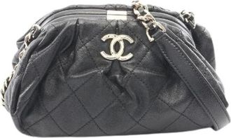 Chanel Pre-owned Matelasse Lamslederen Schoudertas - Dames - Vintage Schoudertas - Zwart - ONE Size - Leer - Vintage