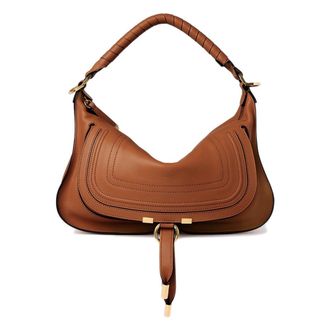 Chlo&eacute; Shoulder Bags, female, Brown, Size: ONE SIZE Small Marcie Shoulder Bag