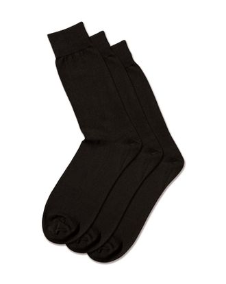 CHARLES TYRWHITT 3 Pair Cotton Rich Multipack Socks - Black Size 10.5-13 by Charles Tyrwhitt