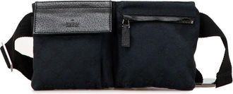 Gucci Marsupio Double Pocket in tela GG con tasche 2000-2015 - Blu