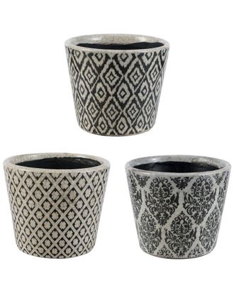 A&B Home Set Of 3 Naturespire Planters