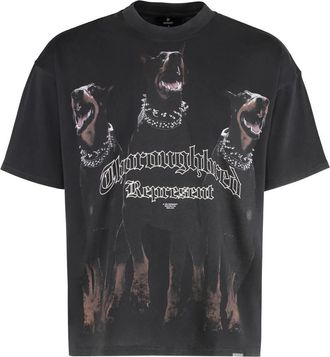 Represent Represent, Tops, Heren, Zwart, XL, Katoen, Cotton T-shirt met ronde hals