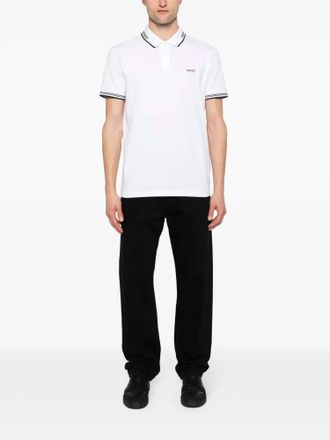 HUGO BOSS Paul Slim Fit White Short Sleeve Polo T-Shirt
