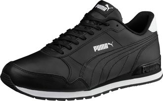 Puma Sneaker PUMA ST RUNNER V2 FULL L, Damen, Gr. 44,5, puma schwarz, puma schwarz, puma wei&szlig;, Leder, Schuhe Sneaker