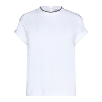 Brunello Cucinelli Mujer, Camisetas, Blanco, Talla: L