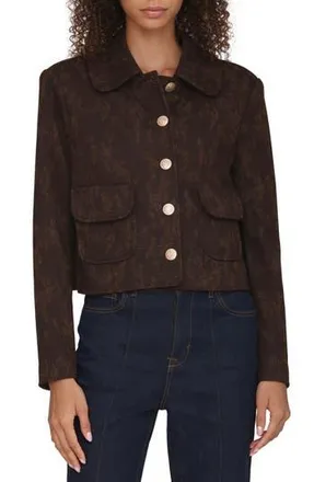 Bagatelle Floral Jacquard Crop Jacket in Bitter Floral at Nordstrom Rack, Size X-Large