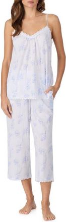 Eileen West Sleeveless Capri Cotton Jersey Pajamas in Whtlilac at Nordstrom, Size X-Large