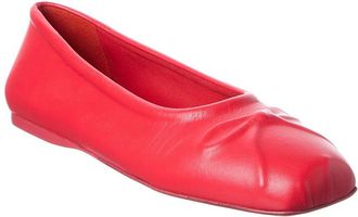 Marni Bow Leather Ballerina Flat