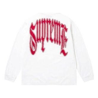 SUPREME FW26 Intarsia L/S T-Shirt White SUP-FW26-014-WHT