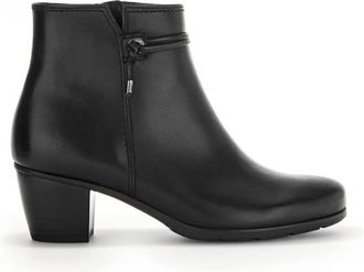 Gabor Zwarte leren enkellaarsjes - Dames - Cowboylaarzen - Zwart - 40 1/2 EU - Leer - Schoenen
