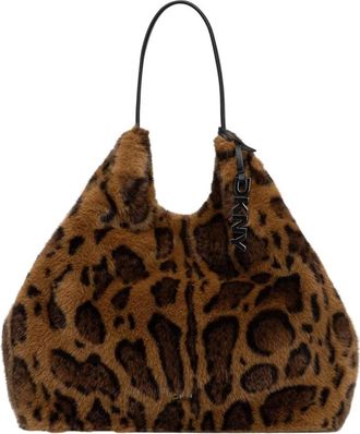 DKNY Paula Large Faux Fur Tote - - Bags - Donna - Marrone - ONE SIZE