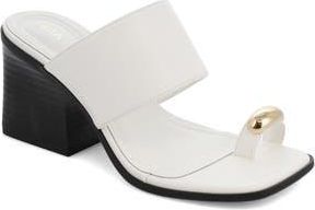 Mia Fawn Toe Loop Sandal in White at Nordstrom Rack, Size 6.5