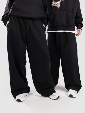 Urban Classics Fluffy Wide Leg Track Pantalones de Ch&aacute;ndal negro