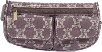 Celine Bordeaux Canvas Leather Fanny Pack (Pre-Owned)