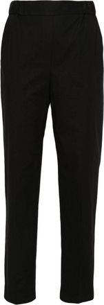 Antonelli elasticated-waistband trousers - women - Cotton/Elastane - 40 - Black