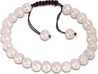 Amour 8-9mm Cultured Freshwater Pearl Adjustable Bracelet - 9 in