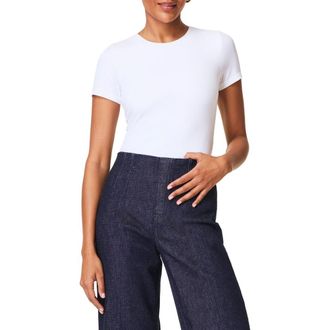 Spanx Crewneck T-Shirt in Classic White at Nordstrom, Size 1X