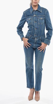 Stella McCartney Stretch Denim Jumpsuit With Long Sleeves Stella McCartney