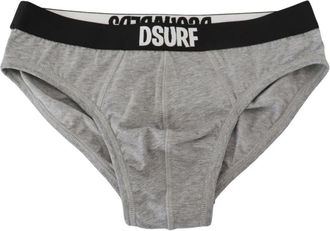 Dsquared2 Grijze Katoenen Briefs Ondergoed - Heren - Onderbroek - Grijs - M - Katoen - Ondergoed