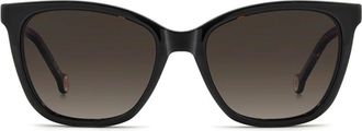 Carolina Herrera Optisch Montuur met Magnetische Clip-On - Dames - Zonnebrillen - Bruin - 54 MM - Accessoires