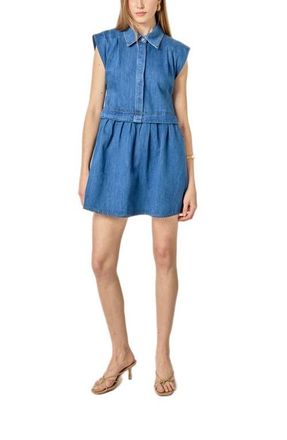 English Factory Denim Babydoll Mini Shirtdress at Nordstrom, Size X-Small