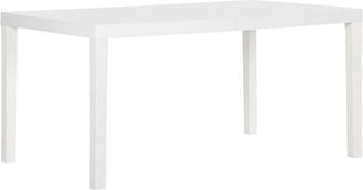 vidaXL Mesa De Jard&iacute;n Pp Blanco 150x90x72 Cm Vidaxl